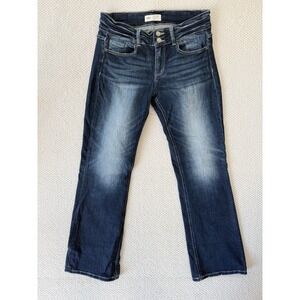 BKE Payton Bootcut Jeans Women's 30x 31.5 Dark Wash Whiskered Denim